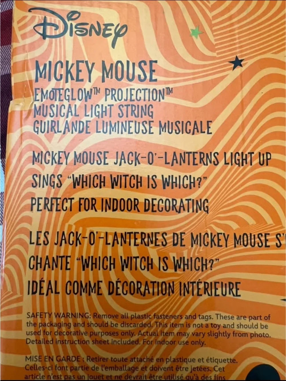 Disney Orange Mickey Pumpkin String Lights - Halloween Garland
